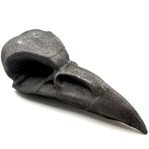 Shungite Crystal Raven Skull Carving 4.5”